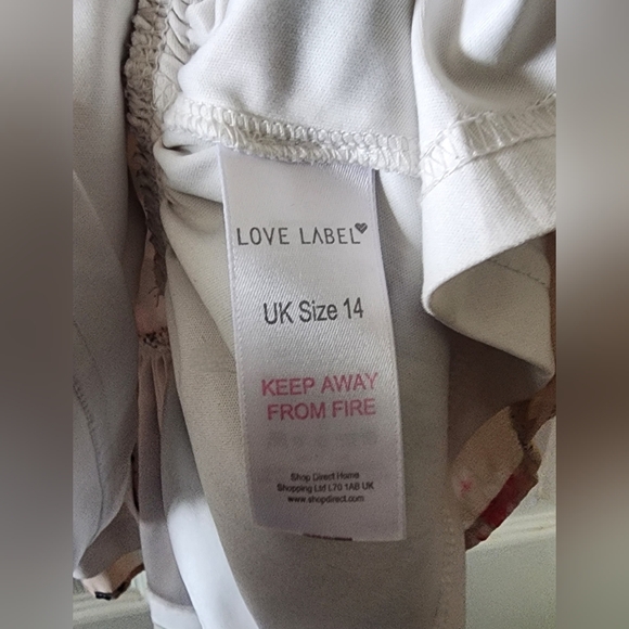 Love Label UK Blouse Pink Floral with Black Boning, size 14UK or 12US - Picture 3 of 6